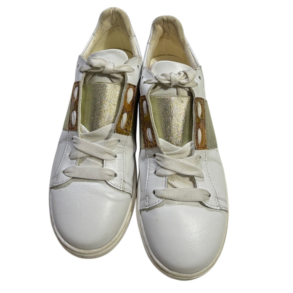 Alviero‎ Martini 1ª Classe White Leather Sneakers EU 38 Made in Italy Luxe